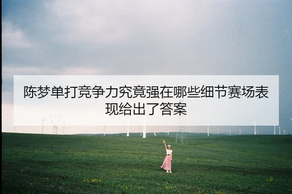 陈梦单打竞争力究竟强在哪些细节赛场表现给出了答案
